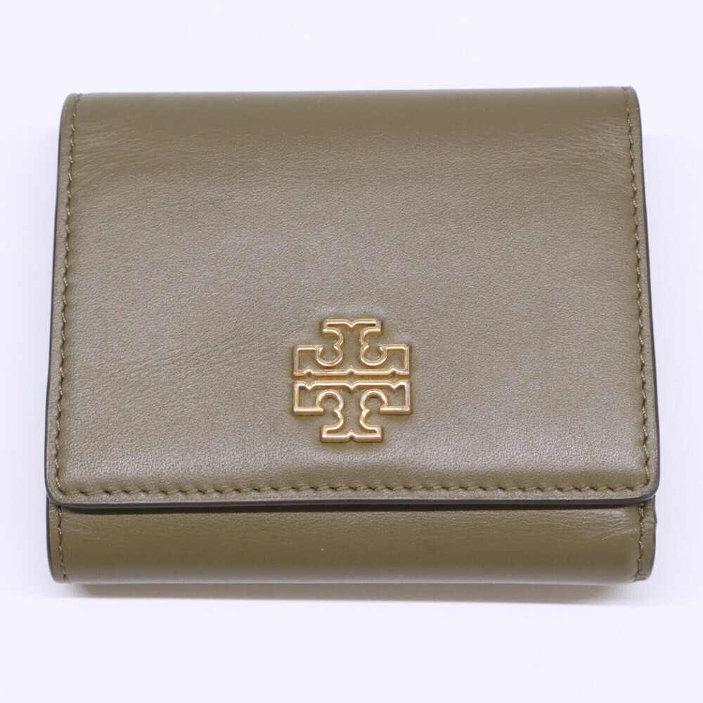 Tory Burch Britten Compact Wallet - Tri-fold wallet (with coin purse) Khaki W...